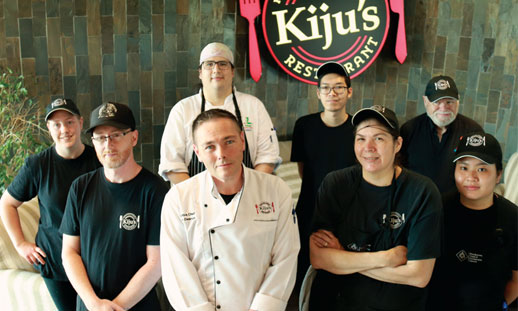 chef Shaun Zwarun and his team at Kiju's Restaurant.