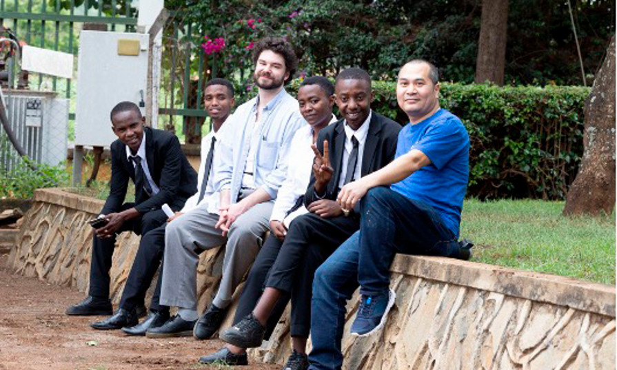 Lúc Nguyen with his project group during the Happiness Now Project in Tanzania in 2023