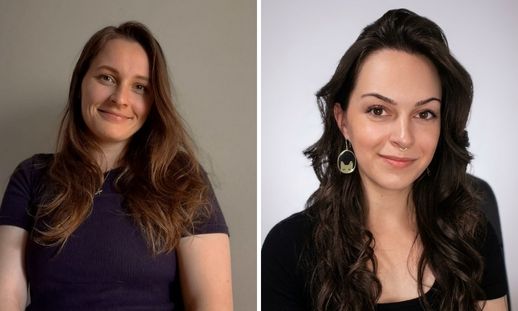 Image shows a collage of two women, both are headshots.