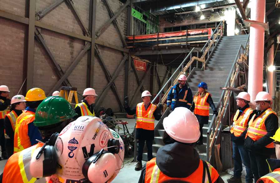 Photo four of Engineers Nova Scotia construction tour of the new NSCC Sydney Waterfront Campus