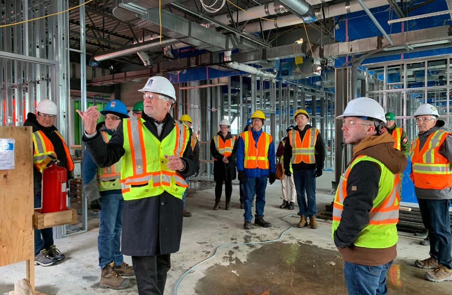 Photo five of Engineers Nova Scotia construction tour of the new NSCC Sydney Waterfront Campus