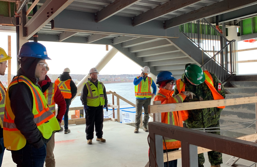 Photo six of Engineers Nova Scotia construction tour of the new NSCC Sydney Waterfront Campus
