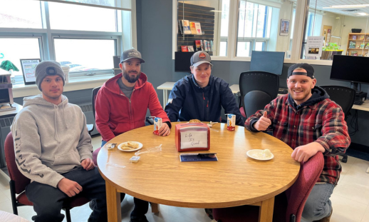 Group photo of Cumberland Campus students enjoying breakfast through the Cumberland Campus Breakfast Program.