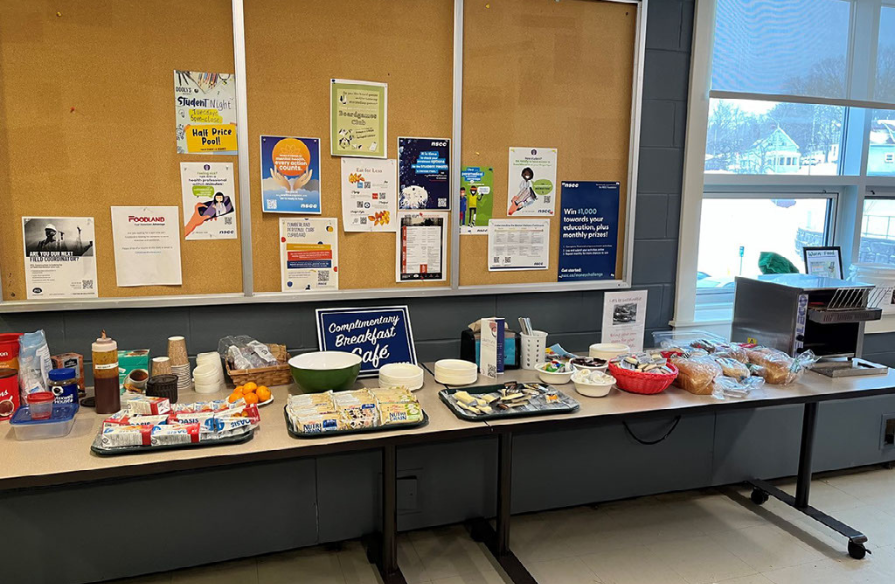 Photo of food provided by the Cumberland Campus Breakfast Program.