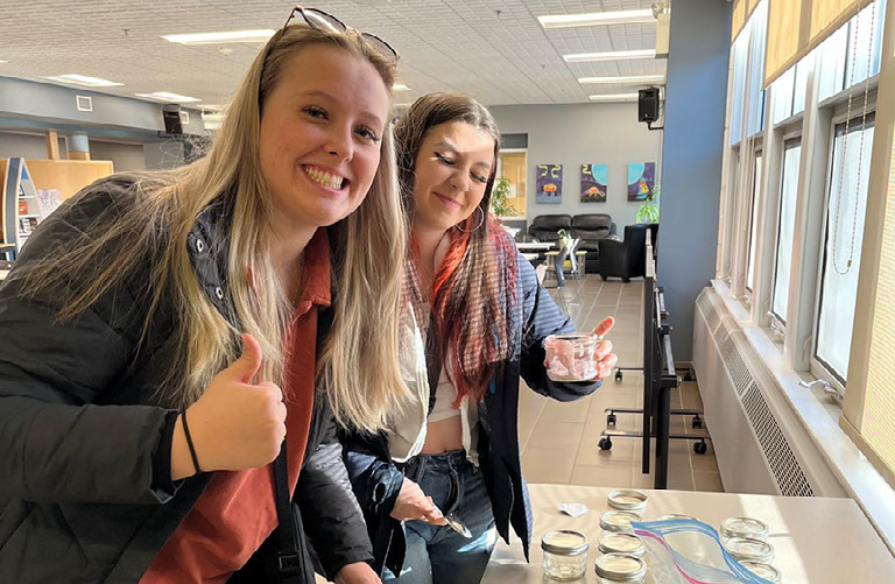 Photo of students having breakfast thanks to the Cumberland Campus Breakfast Program.