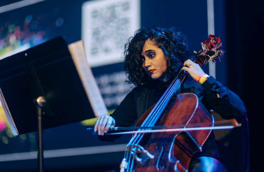 Photo of musical performance at Spark Creativity.