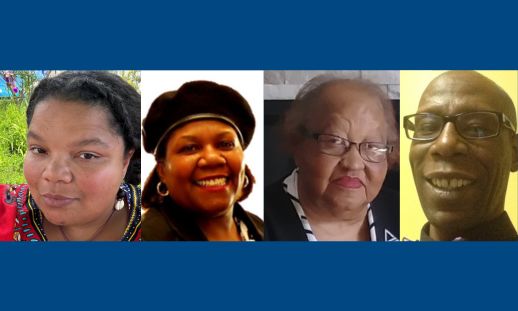 Left to right: photos of Barbara Roberts Aya, Crystal States, Doreen Paris and Patrick Colley.