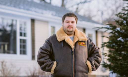 Photo of Nathaniel Swider outside in winter.