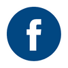 Icon of a white Facebook logo in a blue circle.
