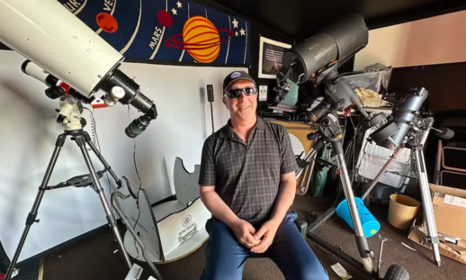 Amateur astronomer Tim Doucette at his Deep Sky Eye Observatory in Quinan, Yarmouth County.