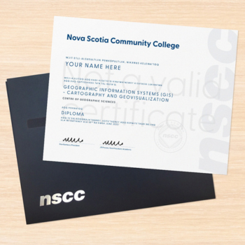 Image of NSCC's credential translated into Mi'kmaw.