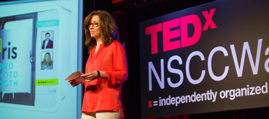 NSCC alumni Sue Siri giving TED talk