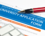Photo of university application form