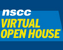 Blue, white and yellow NSCC graphic saying NSCC Virtual Open House