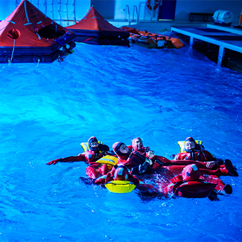 Marine Navigation Technology students learning 