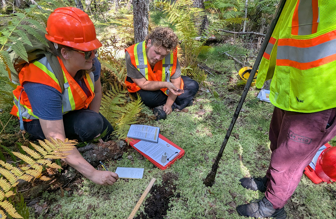 NRET students examining soil types