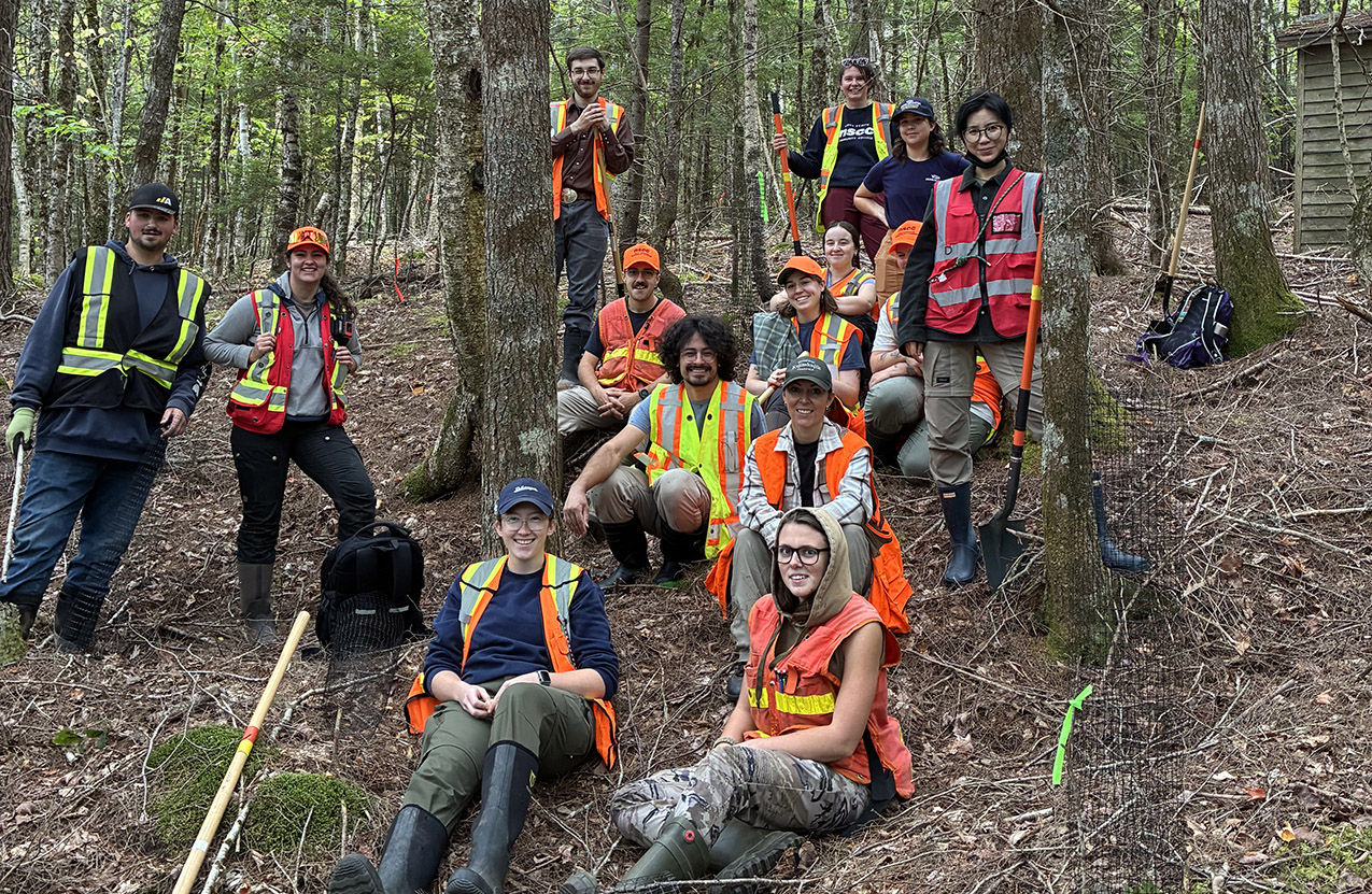  NRET students in the woods for national forest week