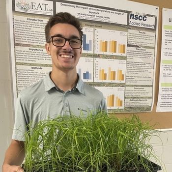 Dawson, Natural Resources Environmental Technology student and recipient of the 2026 Pomerleau Entrance Award for Mi’kmaw and Indigenous Students