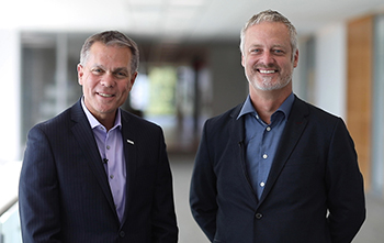 President Don Bureaux and Make Way Campaign Chair Rob Sobey