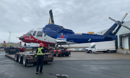 Photo of Sikorsky S-76 Model Helicopter donated by Canadian Helicopters Lifeflight to Aviation Institute