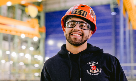 Photo of Juno B.K., graduate of the Pathways to Shipbuilding Program