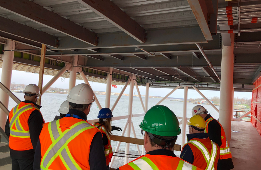 Photo two of Engineers Nova Scotia construction tour of the new NSCC Sydney Waterfront Campus
