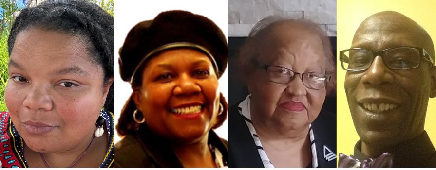 Left to right: photos of Barbara Roberts Aya, Crystal States, Doreen Paris and Patrick Colley.