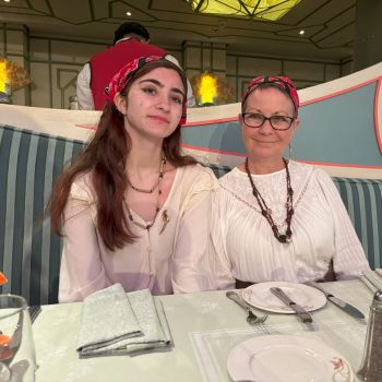 Left to right: Sharon's daughter Natalie and Sharon. and her daughter, Natalie.