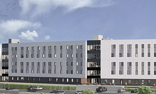 A rendering of the housing project at Ivany Campus