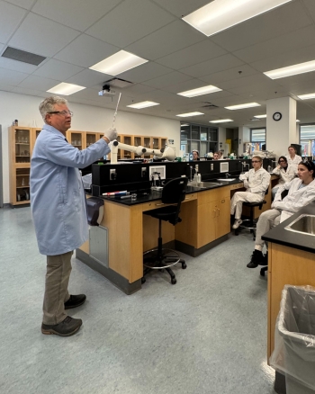 Instructor Tim in the Water Resources Lab