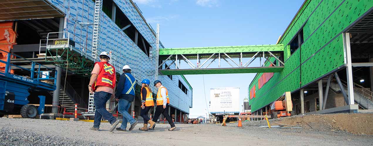 An image of NSCC's Sydney Waterfront Campus under construction.