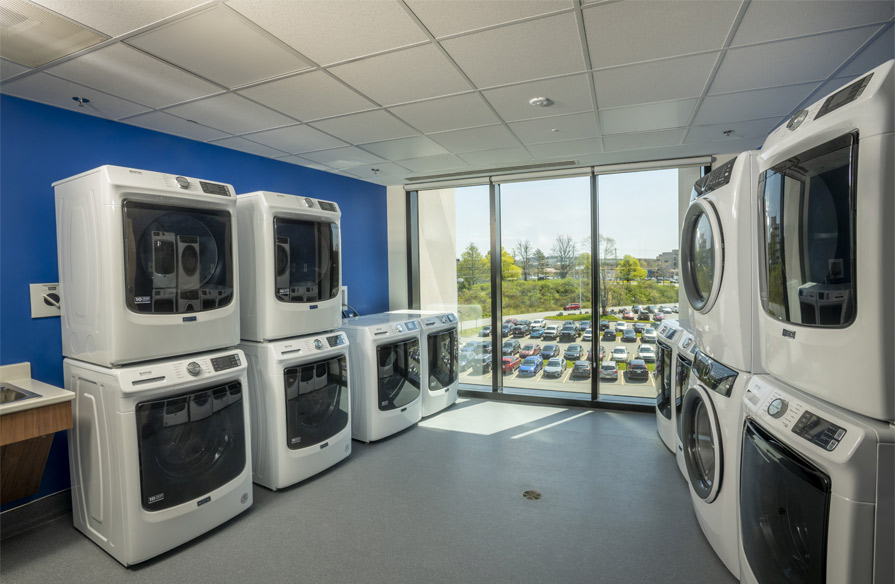 Image shows laundry facilities at Ivany Campus student housing