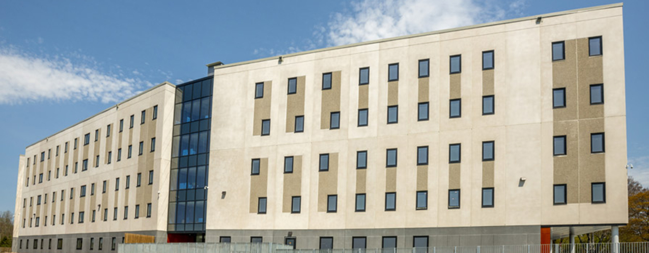 The exterior of Ivany Campus student housing.