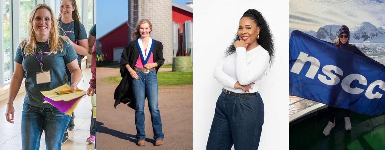 Four photos of female NSCC community members.