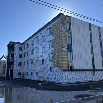 Image shows a building under construction.