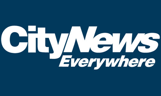 Blue background with white text reading "City News Everywhere"