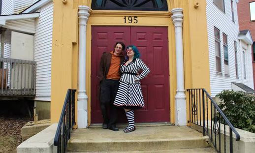 Asa Nodelman and Wanda White are renovating this old church to create The Odditorium, which will be a team room, woodshop and circus as well as their home.