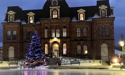 The 2021 Christmas tree looking over Truro’s skating oval. Contributed