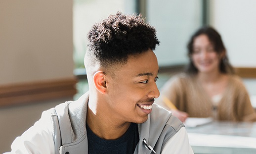 Young man studying 