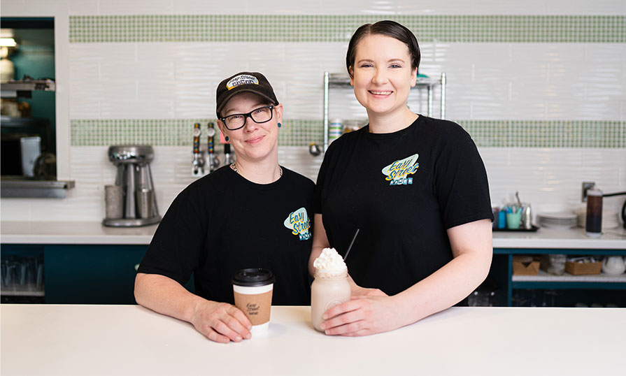 Chefs Kelly-Jo Beck (left) and Lalanya Kaizer (right), co-owners of Easy Street Diner in the Fairview area of Halifax are pictured.