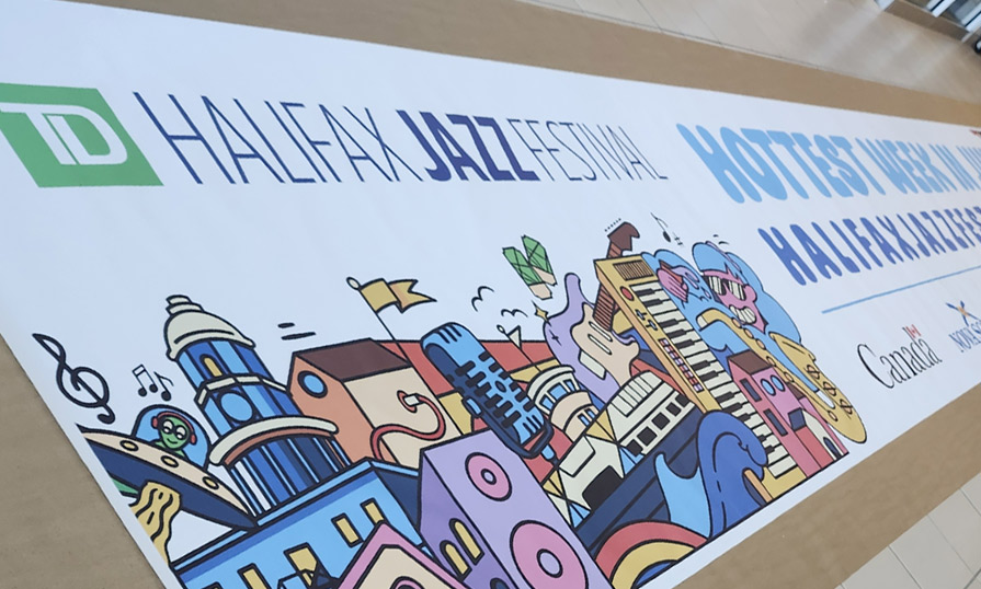 Image shows the TD Halifax Jazz Festival 2025 banner promoting the event.