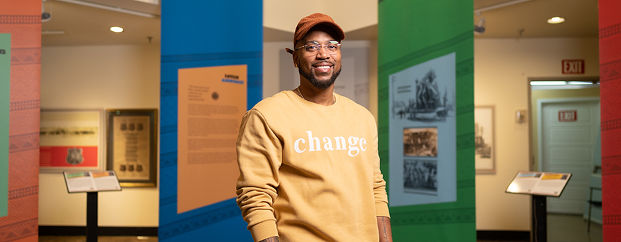 Paul Adams is pictured. He is standing in the atrium of the Black Cultural Centre in Cherry Brook, Nova Scotia.