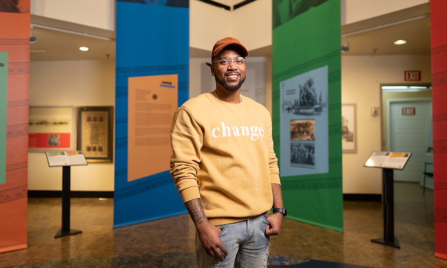 Paul Adams is pictured. He is standing in the atrium of the Black Cultural Centre in Cherry Brook, Nova Scotia.