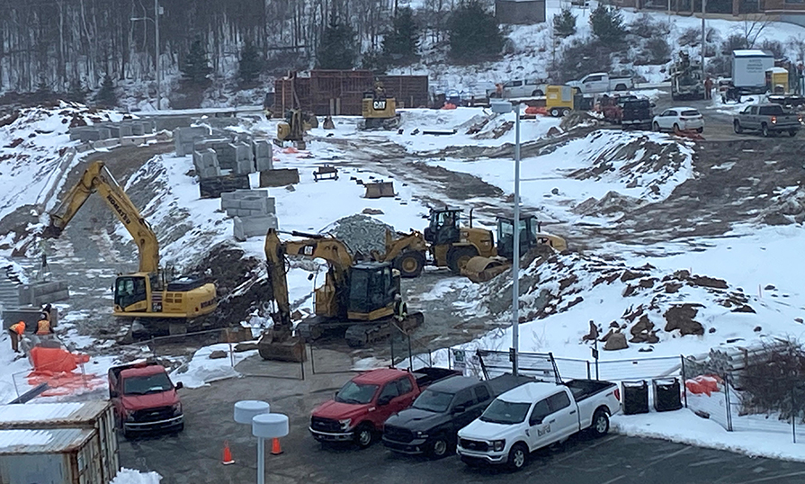An up-to-date look at the construction underway at Ivany Campus. The piling installation is now complete.