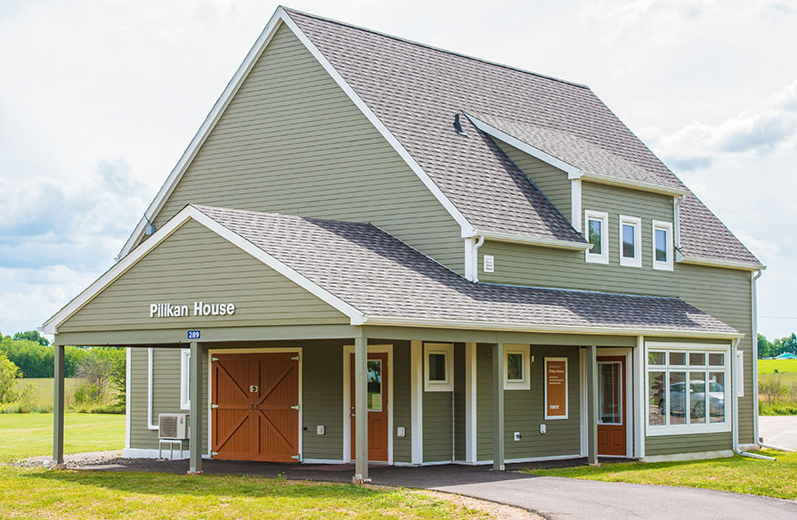 The insulated skirt around the home’s slab prevents frost from penetrating the soil underneath, which eliminates frost heave and results in superior energy performance. 