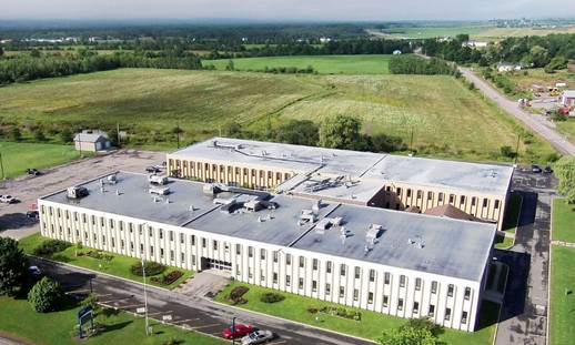 Exterior drone photograph of Annapolis Valley Campus.