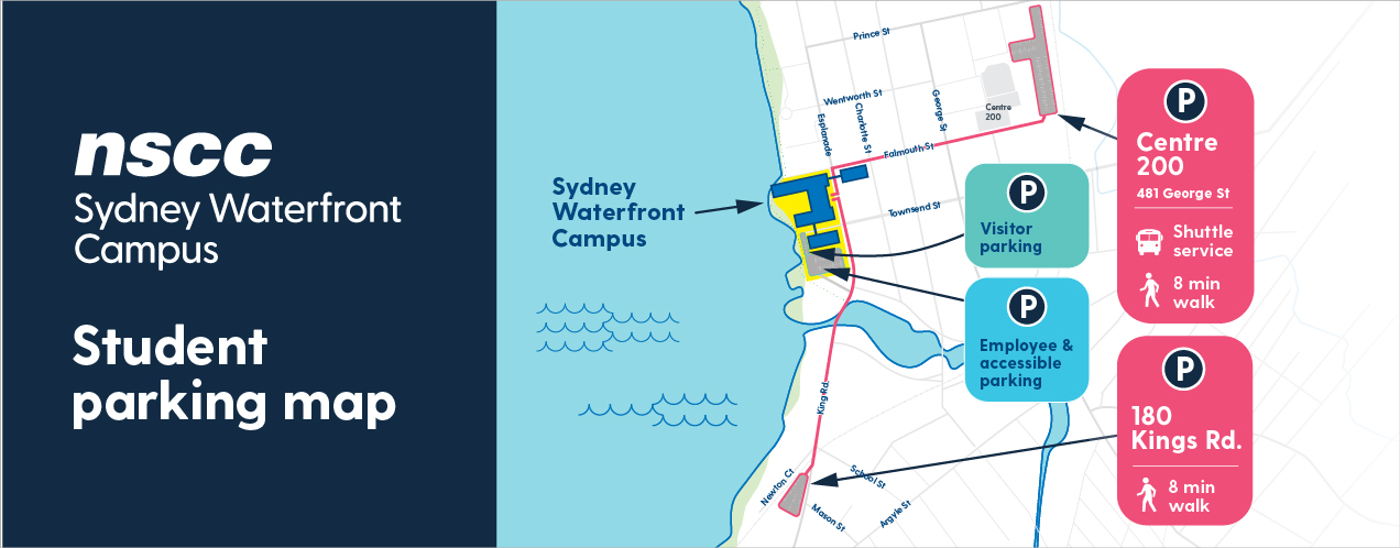 Sydney Waterfront Campus - Student parking map