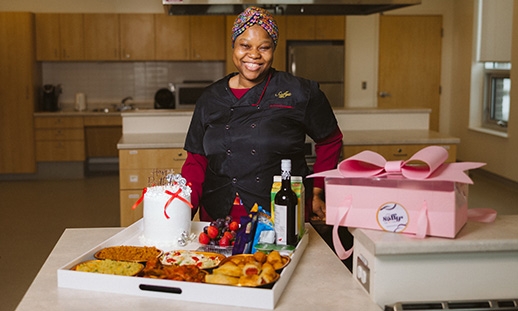 A portrait of NSCC alum and Saffy's Eats and Treats owner, Sekinah Alagbe.