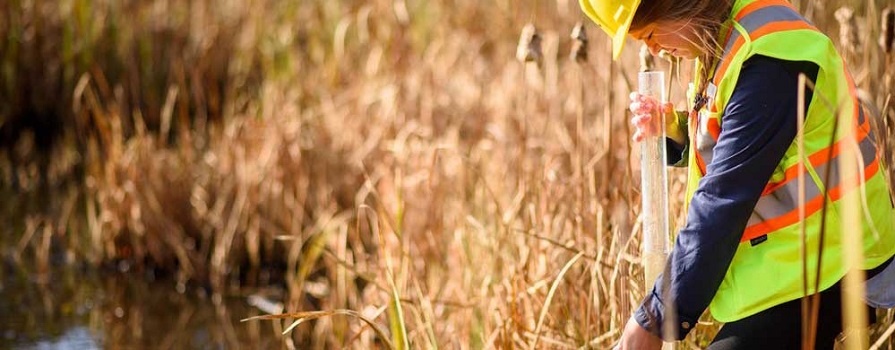 Rose-lee Andersson works in the field.