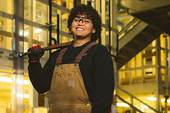 NSCC grad Charles takes part in NSCC's Plumbing program.